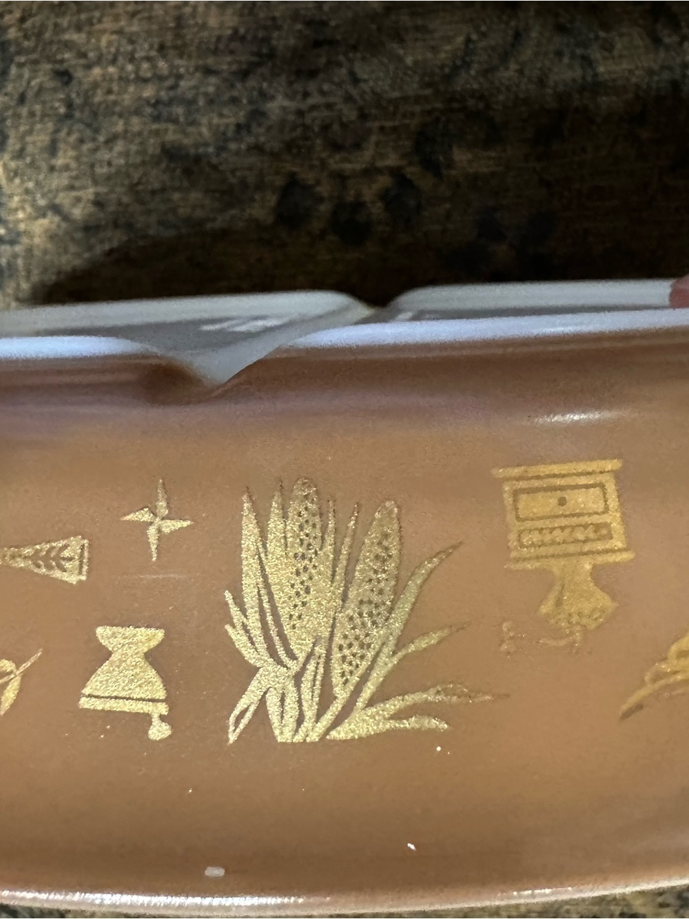 Pyrex early American divided dish